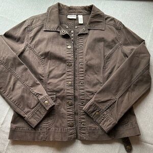 Chico's Women's Utility Jacket in Brown